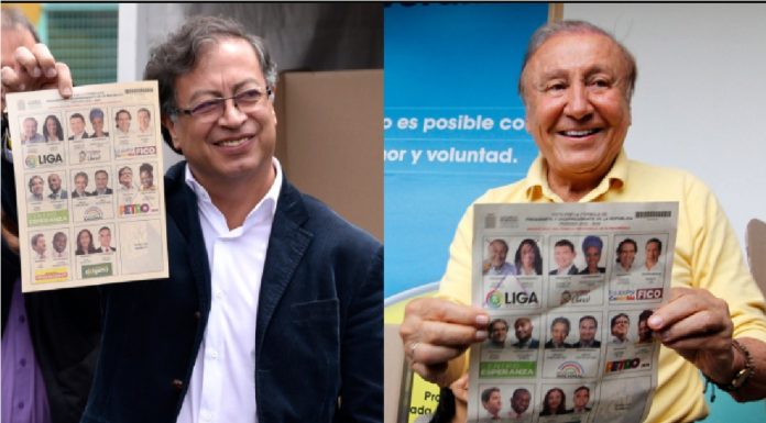 Petro y Hernández a segunda vuelta en las elecciones de Colombia