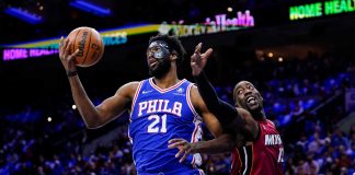 Philadelphia 76ers se llevaron el tercer juego de la serie ante Miami Heat