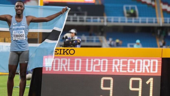 nuevo récord metros Tebogo