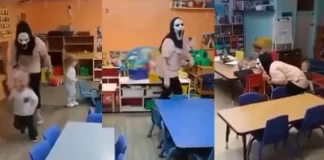 trabajadoras guardería máscaras halloween