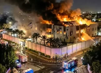 Irán ataca con drones la embajada de Estados Unidos en Riad