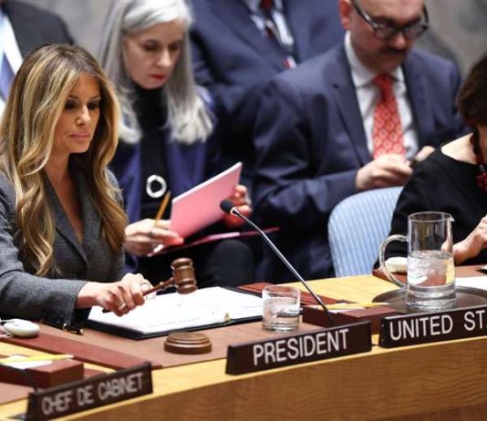 Melania Trump preside una sesión del Consejo de Seguridad de la ONU