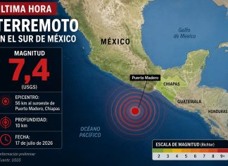 Terremoto de magnitud 7,4 sacude el sur de México y se siente en Guatemala y El Salvador